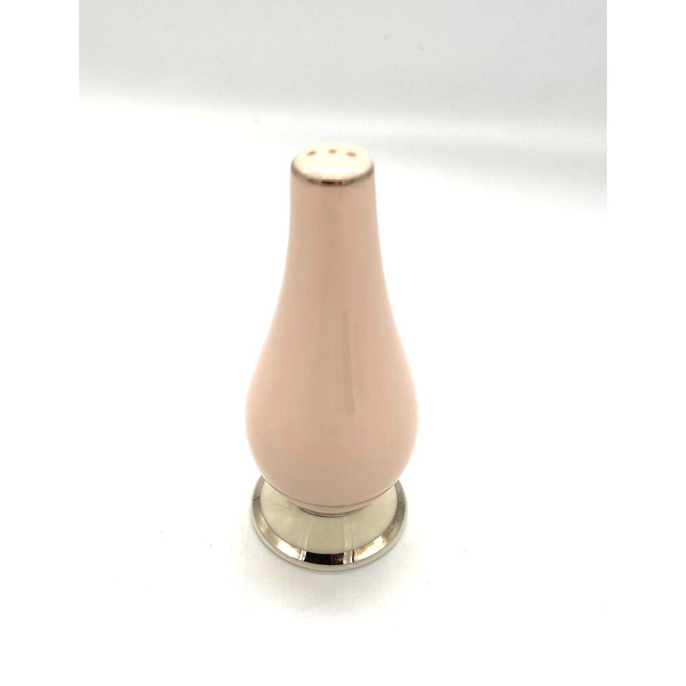 Vintage Colonial Fine China Porcelain Pink & White Salt Shaker 4" *No Pepper